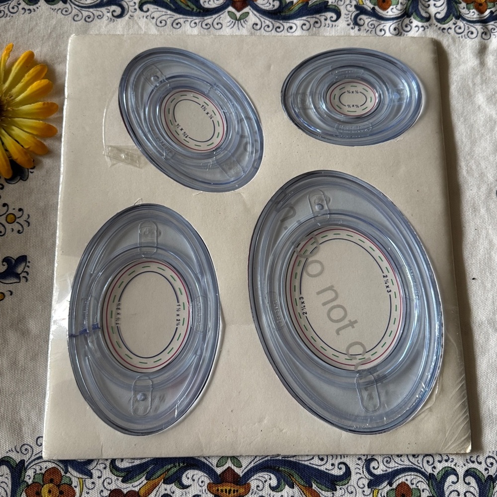 🩷 Creative Memories; VINTAGE & NWT! 4 Oval Cutting Patterns & Sizing Template!